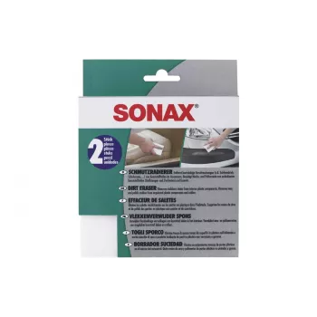 SONAX Dirt Eraser Cleaning Sponge, 3-Pack, Melamine Foam, White, 100 x 60 x 25 mm 416000