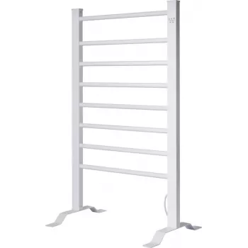 Sygonix Freestanding & Wall-Mounted Towel Rail with 2 Bars, Matt Black Metal (SY-6796866)