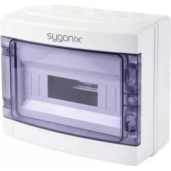 Sygonix SY-5491854 Surface-Mounted Small Distribution Board, 12 Modules, 1 Row, White