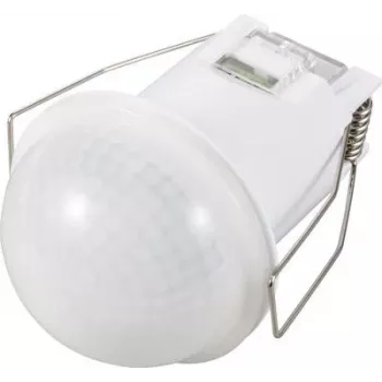 Sygonix SY-6733032 360° flush-mounted ceiling PIR motion detector, 230 V relay, 2000 W, 6 m range, white