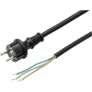 Sygonix SY-6029108 Power Cable Schuko to IEC C13 3m Black