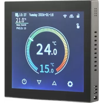 Sygonix SY-6052180 WiFi Room Thermostat Flush-Mounted with Weekly Programme App Control Black