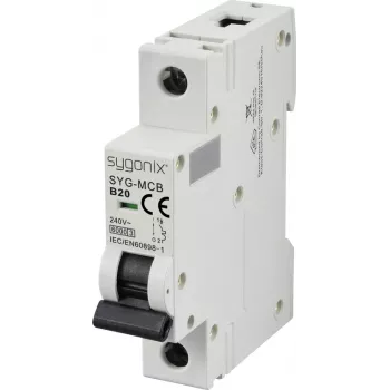 Sygonix SY-6440882 SYG-MCB 1P/B20/6KA Miniature Circuit Breaker 1-pin 20 A 240 V AC