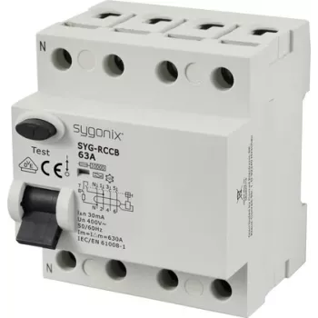 Sygonix SY-6438020 RCD Type A 4-pin 63 A 30 mA 400 V AC