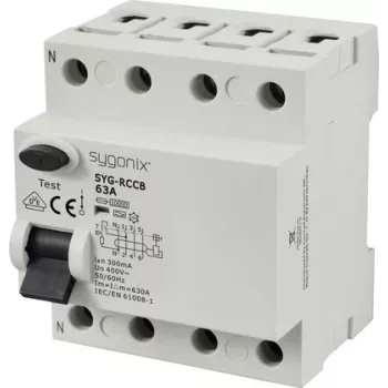 Sygonix SY-6438024 RCD 4-pin 63A 300mA Type A 10kA 400V AC