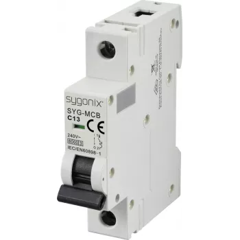 Sygonix SY-6440890 SYG-MCB 1P C13 6kA Miniature Circuit Breaker 13A 240V AC