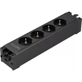 Sygonix SY-6872232 4-Way Socket Module without Switch, Black