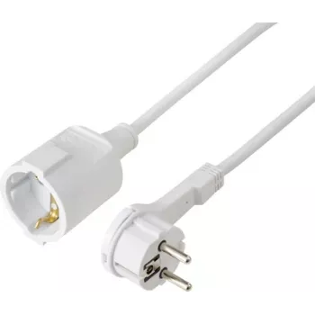 Sygonix SY-7170030 Extension Cable 16 A White 2.00 m H05VV-F 3G 1.5 mm²