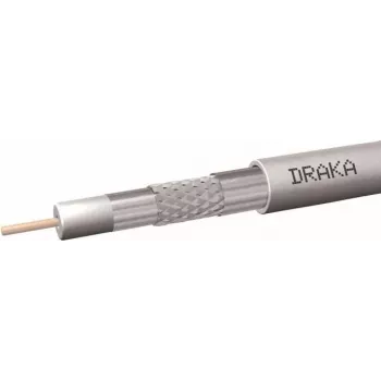 DRAKA Coaxial Cable 1.0/4.65 75 Ohm 200m White >100dB PE 60016703
