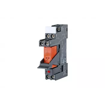 METZ CONNECT 11051025 Power Relay Module 24 V DC, 1 CO, 16 A, DIN Rail, Black/Orange