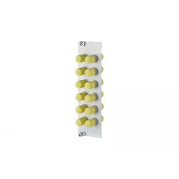 METZ BTR 15024A0112-E OpDAT REGpro 12xST SM/MM ceramic grey front panel 3U/7HP