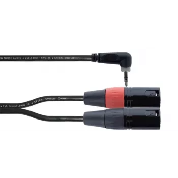 Cordial EY 1.5 WRMM XLR Y-Adapter Cable 3.5mm TRS to 2x XLR Plug 1.5m Black 14874