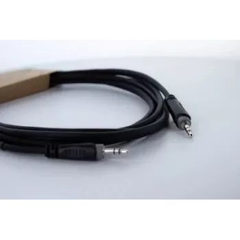 Cordial 14829 3.5mm jack audio cable, 1.5m, black, PVC sheath, twisted pair