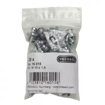 Pressol H1 Straight Conical Grease Nipple M10 x 1.5 25 Pieces (16 015)