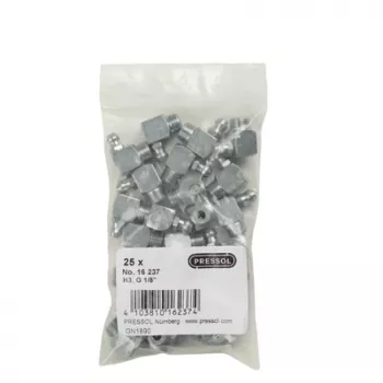 Pressol H3-90° Conical Grease Nipple, G 1/8, Galvanised Steel, 25-Pack (16 237)
