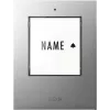 m-e modern-electronics 41302 Wireless Doorbell Transmitter with Illuminated Name Plate, White