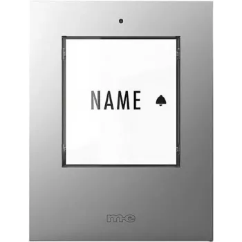 m-e modern-electronics 41302 Wireless Doorbell Transmitter with Illuminated Name Plate, White