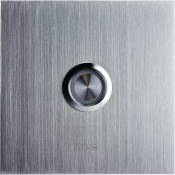 M-E MODERN-ELECTRONICS Single Doorbell Plate 41012 Silver 8-24 V AC/DC/1 A