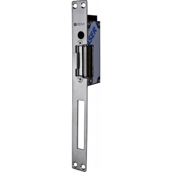 m-e modern-electronics F0513000024-B Electric Door Opener with Mechanical Release, Fail-Secure, 8-12V AC/DC, 3000 N Holding Force, Flush-Mount, Grey