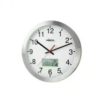 PEWETA Radio-Controlled Wall Clock 51.161.315, White Dial, 300 mm, DCF77