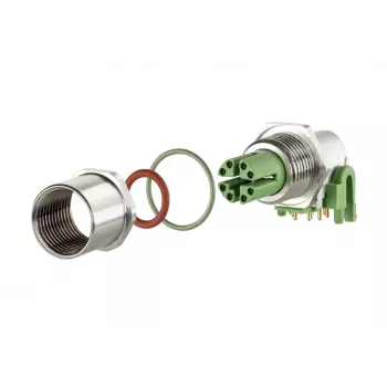 METZ CONNECT MMT471A315-0003 PCB Socket M12, X-coded, 8-pin, IP67, 90° Angled, in Parts