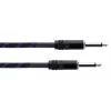 Cordial 14770 Mono Jack Audio Cable 6.3mm TS to 6.3mm TS 5 m Black/Blue Textile