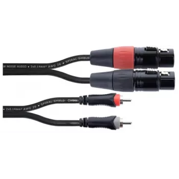 Cordial EU 1.5 FC XLR to RCA Audio Cable 1.5m Black 14852