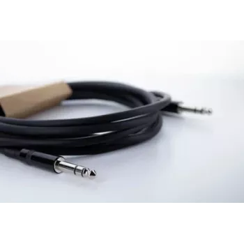 Cordial 14818 Audio Connection Cable 6.3 mm Stereo Jack to 6.3 mm Stereo Jack, 6 m, Black PVC, Twisted Pair