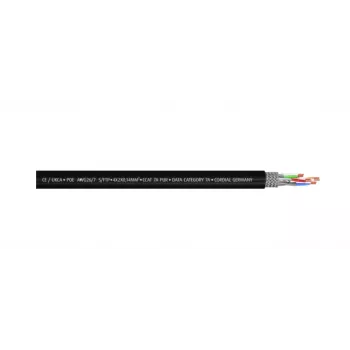 Cordial 15578 RJ45 Network Cable, Patch Cable CAT 7a S/FTP 2.00 m Black PUR Jacket 1 pc