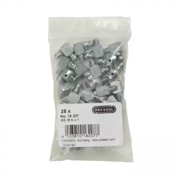 Pressol H3-90° cone grease nipple, M6 x 1, zinc-plated, 25 pieces (16 207)