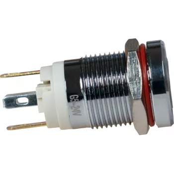 JOY-IT Button12E-01 Vandal-Resistant Latching Push Button Switch, Green, 12mm, IK10, IP67