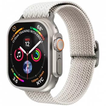VONMÄHLEN Woven Loop for Apple Watch 40/41/42mm, Cream