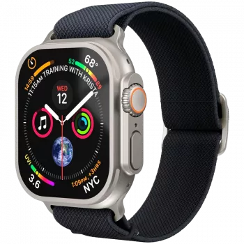 VONMÄHLEN Classic Nylon Loop Watch Band for Apple Watch 44/45/46/49mm, Navy, One Size