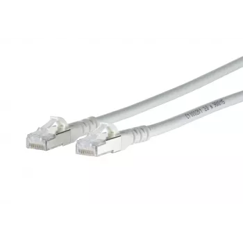 METZ BTR 1308450288-E Cat.6A S/FTP LSZH Patch Cable, 0.2 m, White
