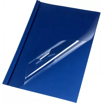 LMG Thermal Binding Covers A4 Blue Leather-Grain 1.5 mm Spine, 50 Pack (LMG-BMDLM-BL-R1,5)