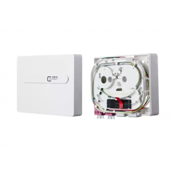 METZ OpDAT ADT Splice Box 2xLC-D OM4 Violet Pure White RAL 9010 1501177H02HC