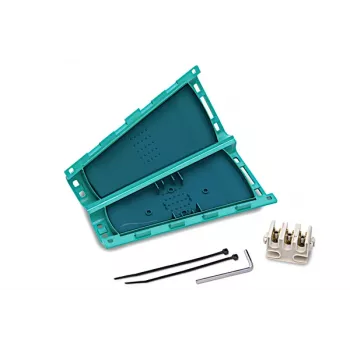 HellermannTyton 435-00658 Green Cable Tie Mount made of Polypropylene, 110mm x 53mm, Screw Fixing, 2 Holes, -20°C to 90°C