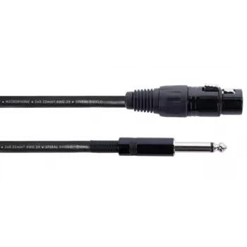 Cordial EM 10 FP XLR to 6.3 mm Mono Jack Audio Cable 10 m Black 14752