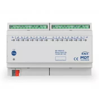 MDT BE-16024.02 Binary Input Module 16-Channel 8TE DIN Rail 24V AC/DC KNX