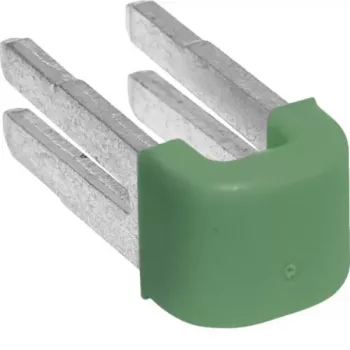 Hager KN99E QuickConnect PE plug bridge, 2-Pole, green/yellow, pack of 10