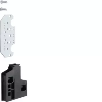 HAGER UZ02S2 PE/N busbar holder, universN series, 2 pieces, grey