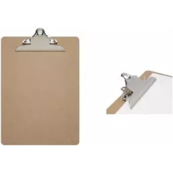 MAULclassic A4 clipboard, hardboard, metal clip, brown 2392570