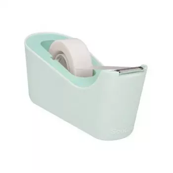 3M Scotch C18 Mint Green Desk Dispenser with Magic Tape, 19 mm x 7.5 m, Transparent