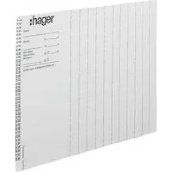 HAGER ZZ90B Label Sheets for Legrand Mosaic Modules, A4, White, Pack of 10