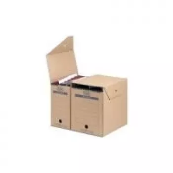 ELBA Suspension Filing Archive Box tric System Standard, Natural Brown, DIN A4, Corrugated Cardboard, Fully Closed (83524)