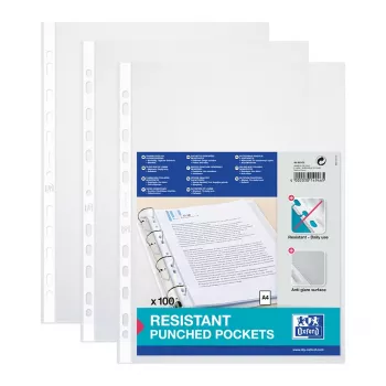 ELBA Standard Document Wallet DIN A4, PP, 0.09 mm, Embossed, Open at Top, Euro Perforation, Document-Safe, Non-Glare (71460)