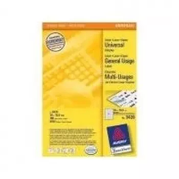 Avery 3420 Permanent Adhesive Labels White 70 x 16.9 mm 5100 Labels (100 Sheets x 51)