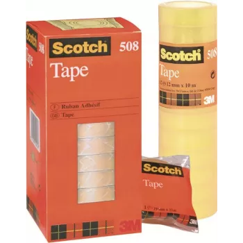 3M Scotch Magic Tape 508, 15 mm x 33 m, Transparent, 10 Rolls 5081533