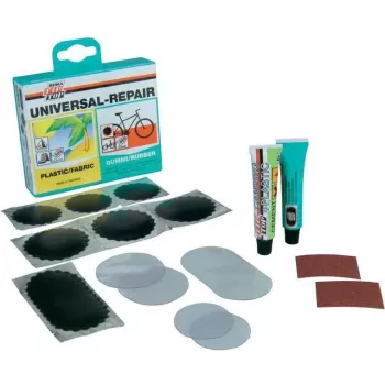 PROFEX REMA TIP TOP Universal Puncture Repair Kit, 16-Piece Set in Hard Case, for Bicycle Inner Tubes and Small Inflatable Items (60662)