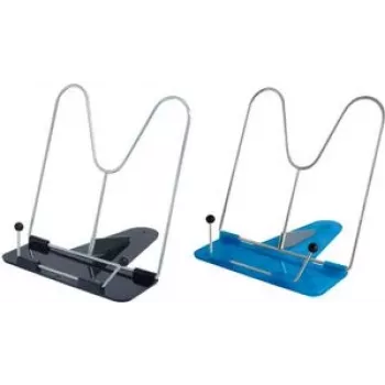 WEDO Reading Stand, Plastic Base, Stepless Angle Adjustment, Nickel-Plated Metal Book Holder, 230 x 200 mm 211 8
